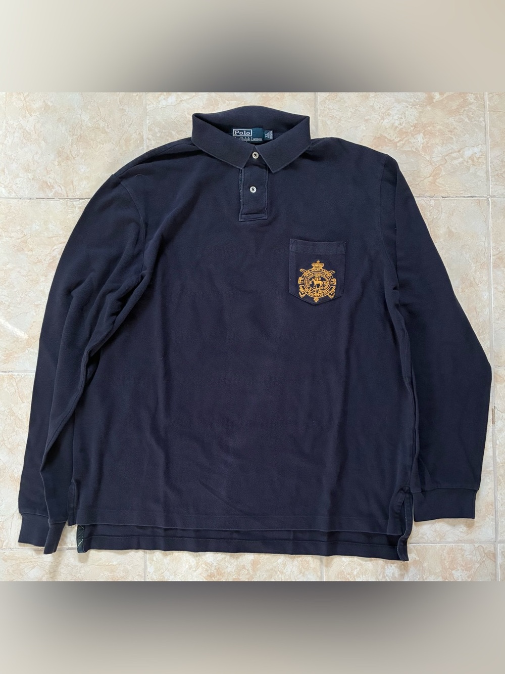 Vintage Polo by Ralph Lauren Long Sleeve Embroidered Rugby Polo